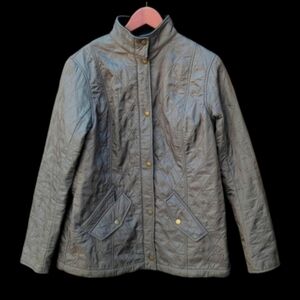 Barbour Kensington Quilt Quilted Jacket, Dark Olive, Women's US 10